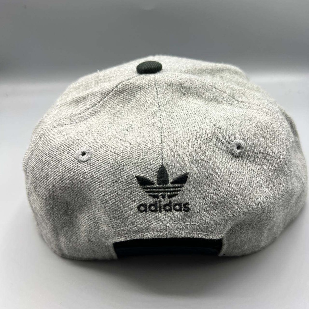 Adidas Hat Men Gray‎ Black Embroidered Snap Back Cap - Picture 2 of 8